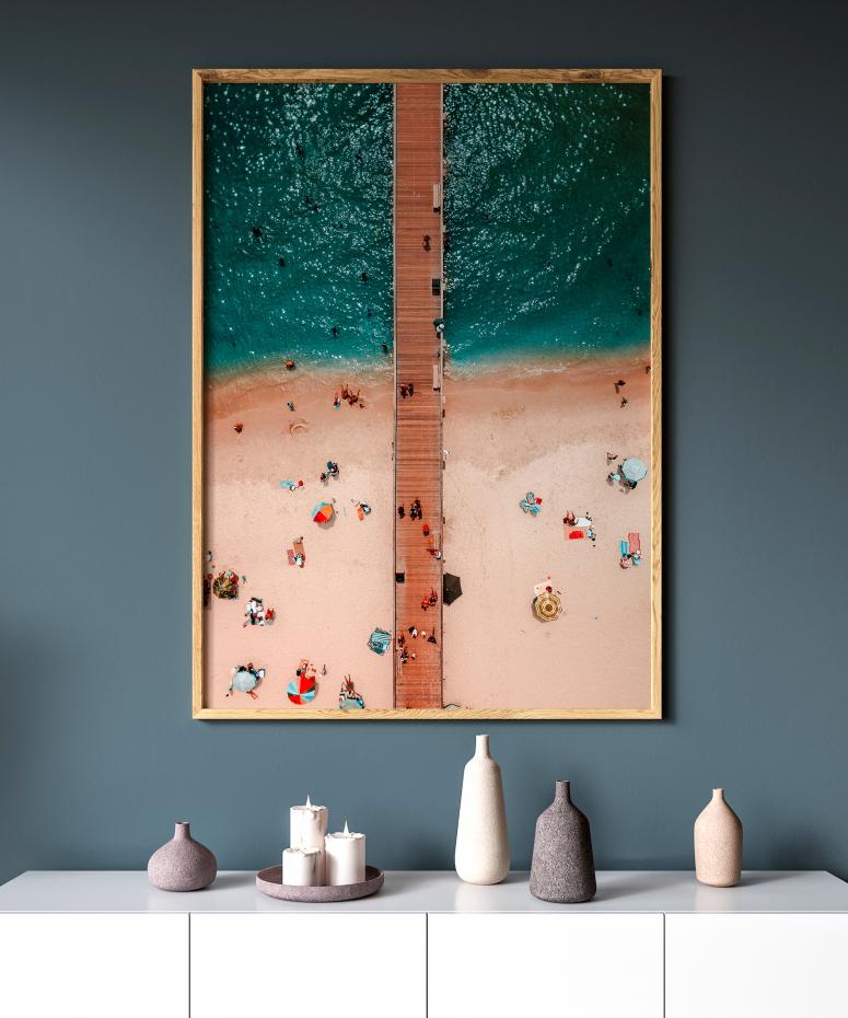 Divided Beach Poster
