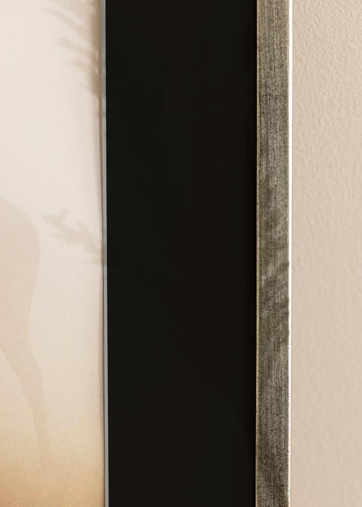 Ram Galant Silver 50x70 cm - Passepartout Svart 42x59,4 cm (A2)