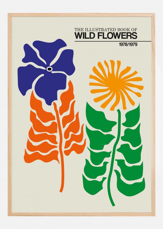 The Illustrated Book Of Wild Flowers Vol.2 Greige Poster