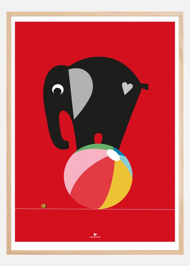 Elephant - Red Poster