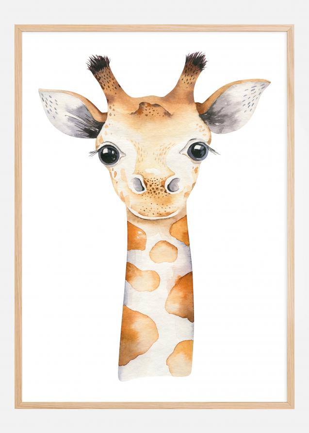 Giraffe Watercolor Poster