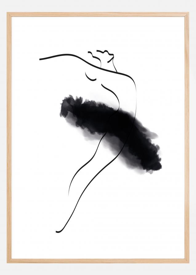 Ballerina Thin Lines Poster