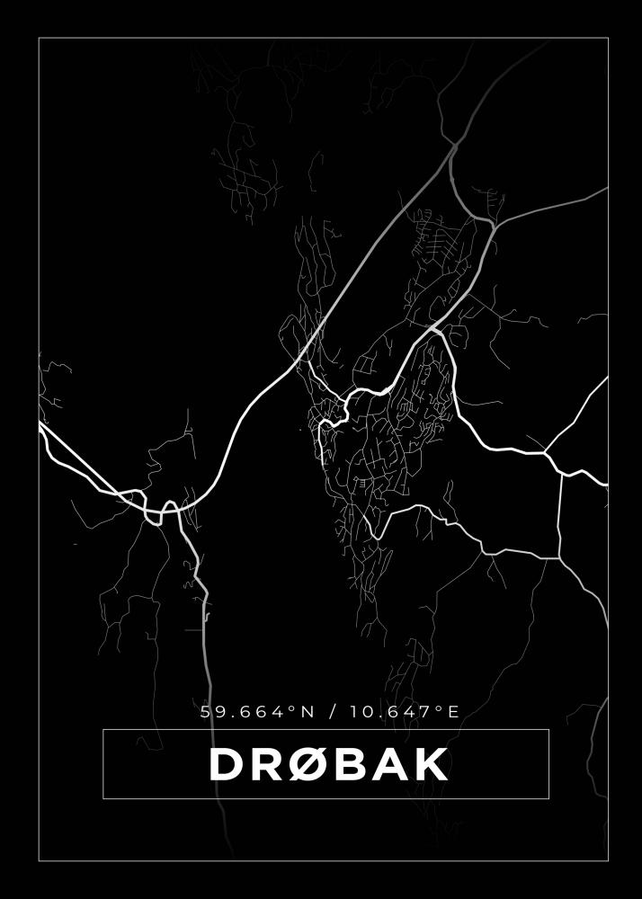 Karta - Drbak - Svart Poster