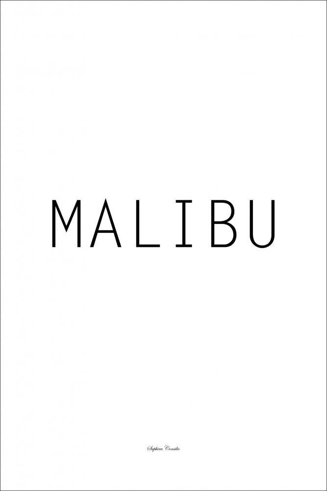 Malibu text art Poster
