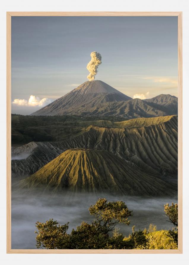Green volcano Poster