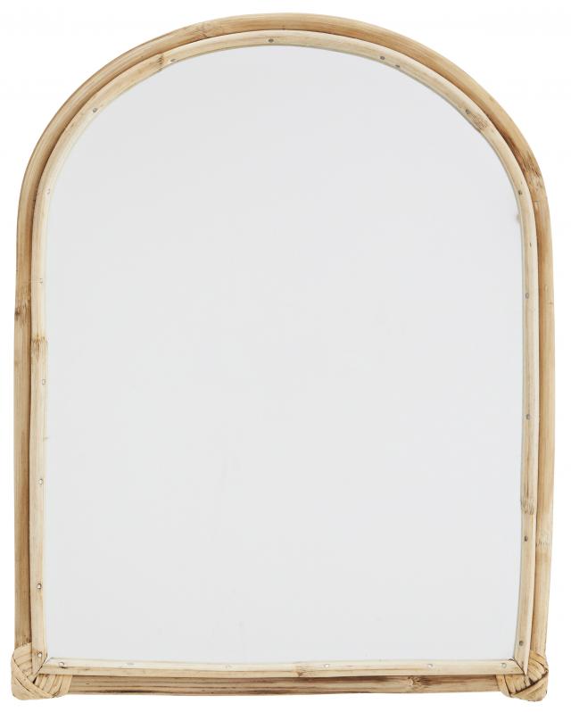 Spegel Halv Oval Bambu 36x47 cm