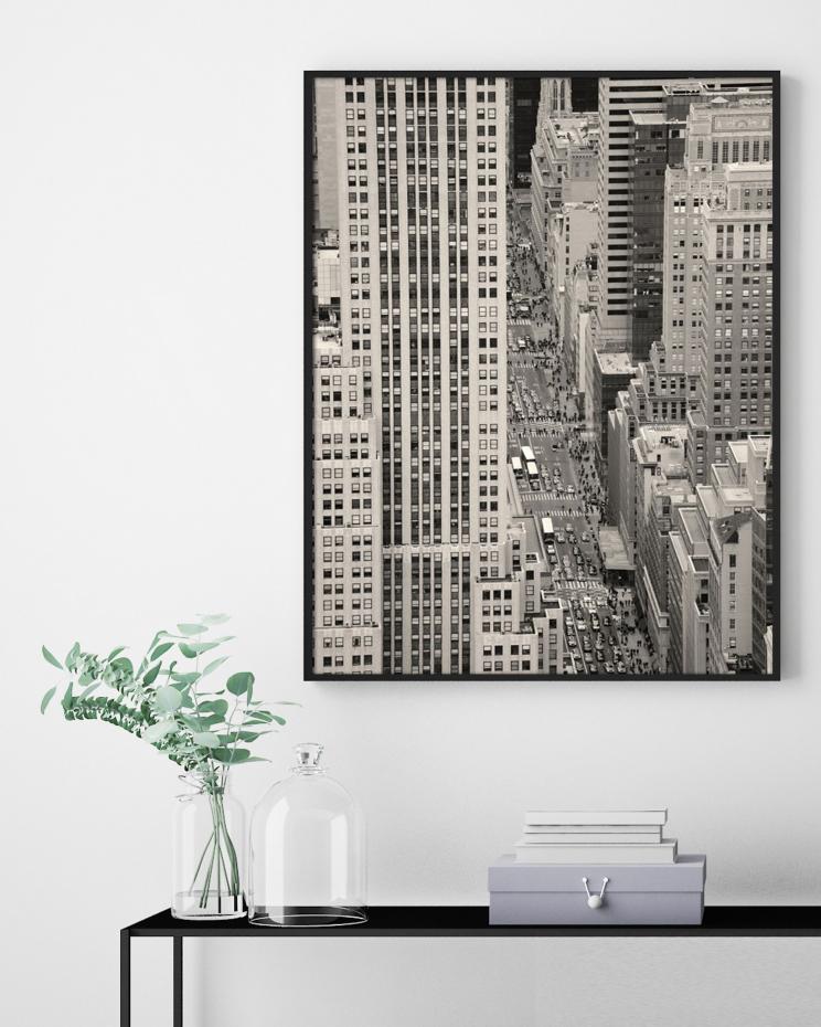 Skyscraper Black & White - 50x70 cm Poster