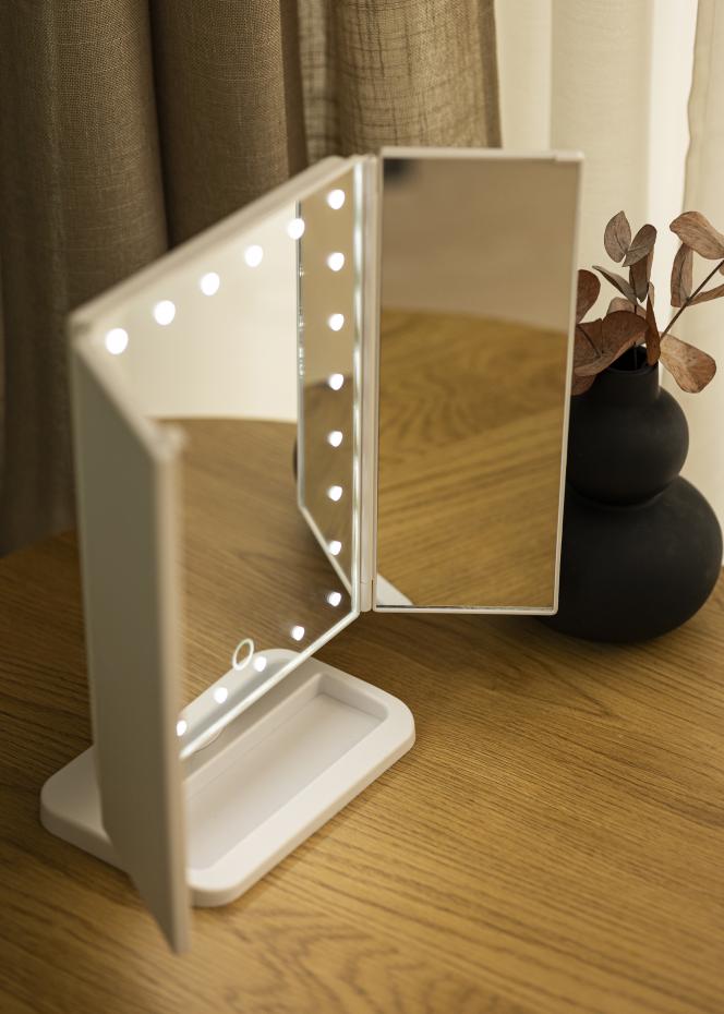 KAILA Sminkspegel Tri-Fold Magnifying Vit 20x30 cm