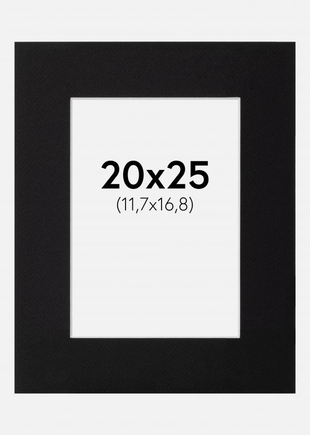 Passepartout Svart (Vit kärna) 20x25 cm (11,7x16,8)