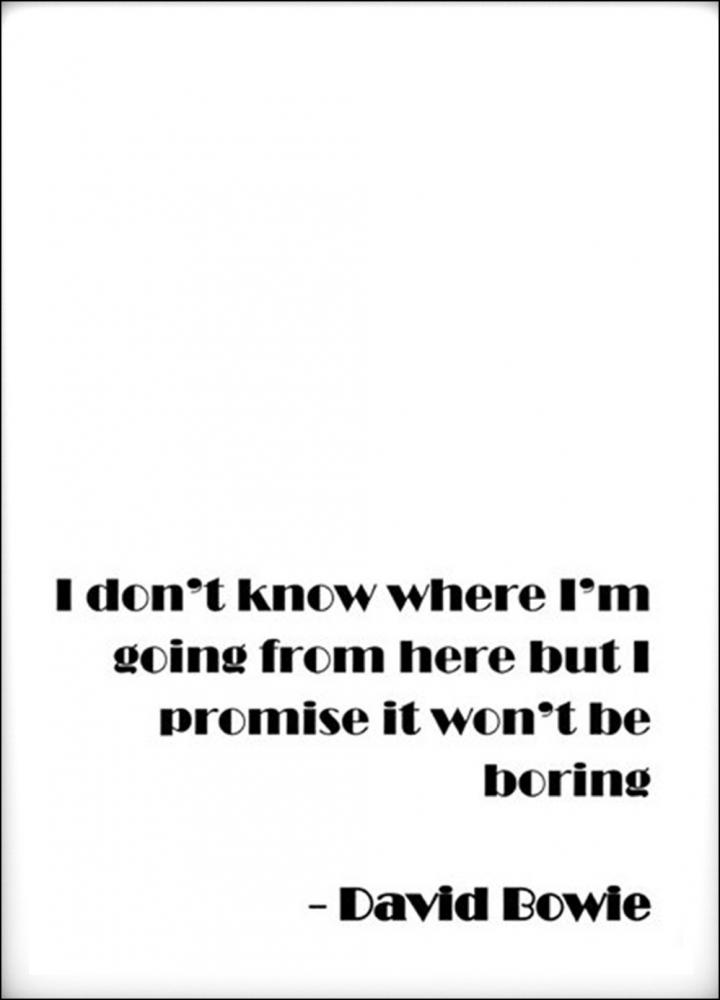 I dont know where im going - David Bowie - 50x70 cm Poster