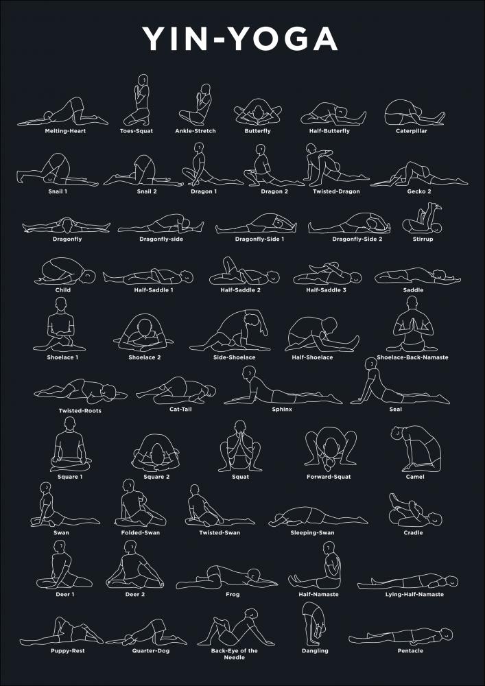 Yoga - Navy Poster