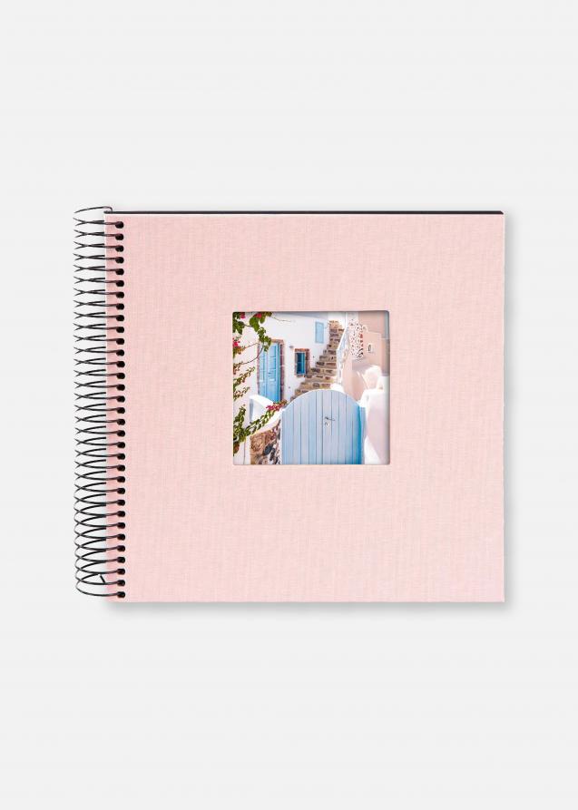 Bella Vista Spiralalbum Rose - 20x20 cm (40 Svarta sidor / 20 blad)