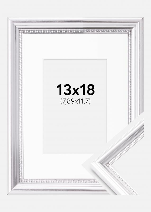 Ram Gala Silver 13x18 cm - Passepartout Vit 3,5x5 inches