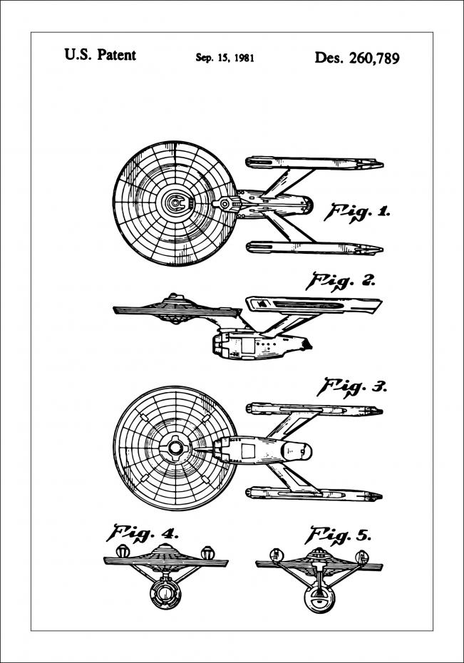Patentritning - Star Trek - USS Enterprise Poster