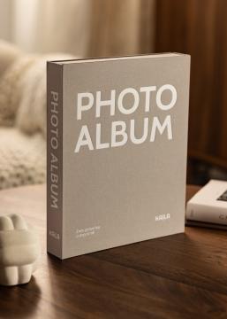 KAILA PHOTO ALBUM Grey - Coffee Table Photo Album (60 Svarta Sidor / 30 Blad)