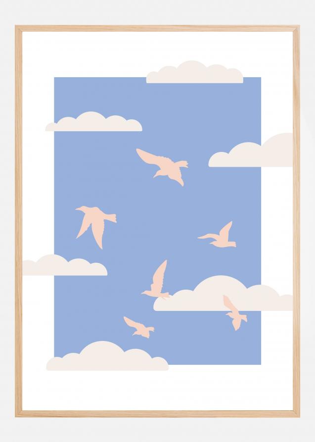 Clouds Bird Poster