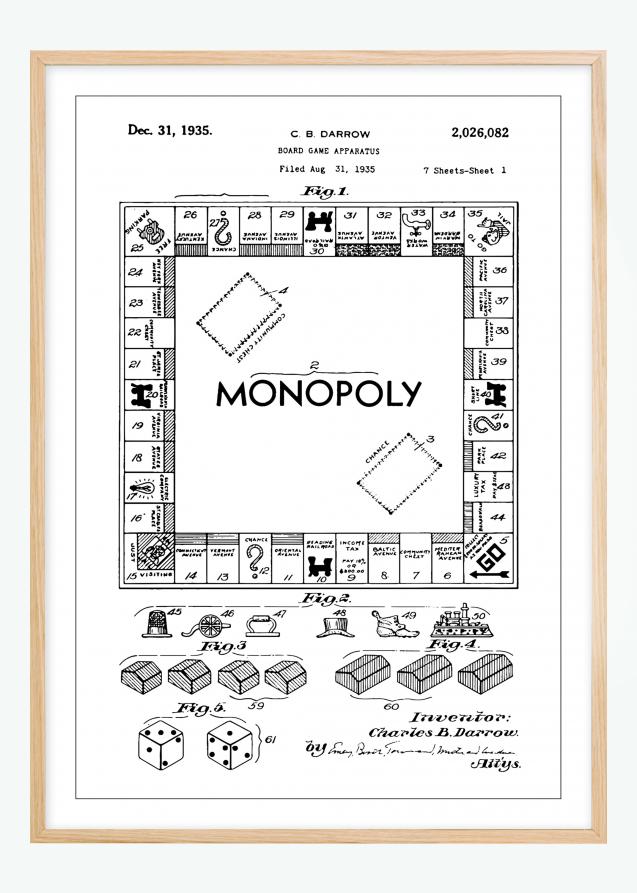 Patentritning - Monopol I Poster