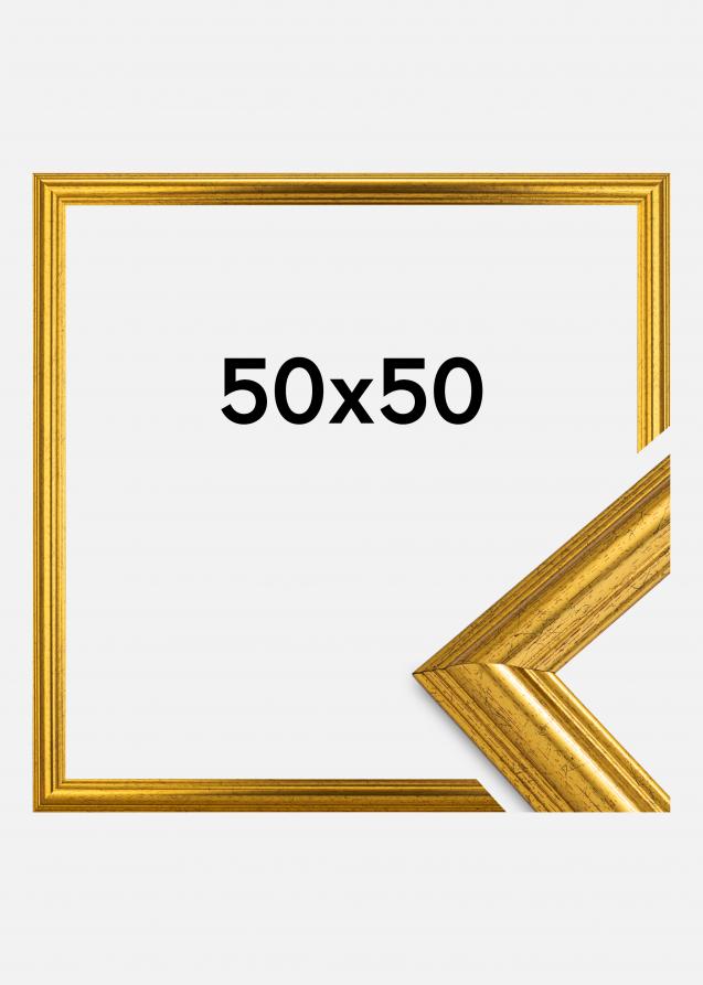 Ram Västkusten Akrylglas Guld 50x50 cm