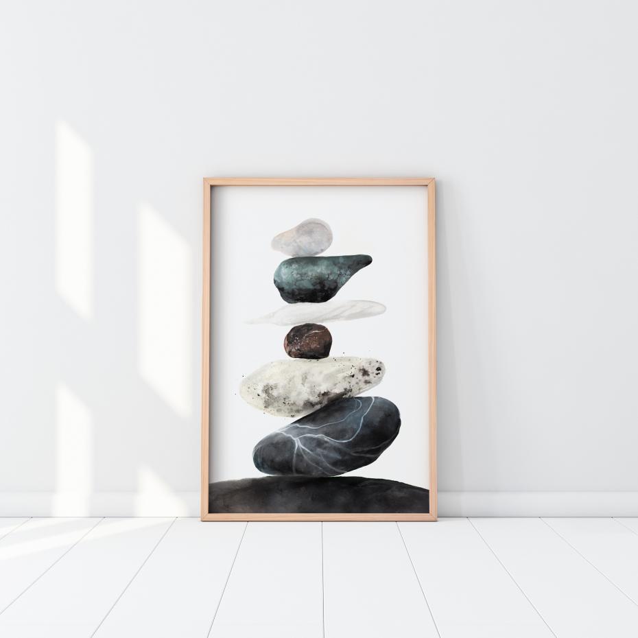 Stones from the beach Poster