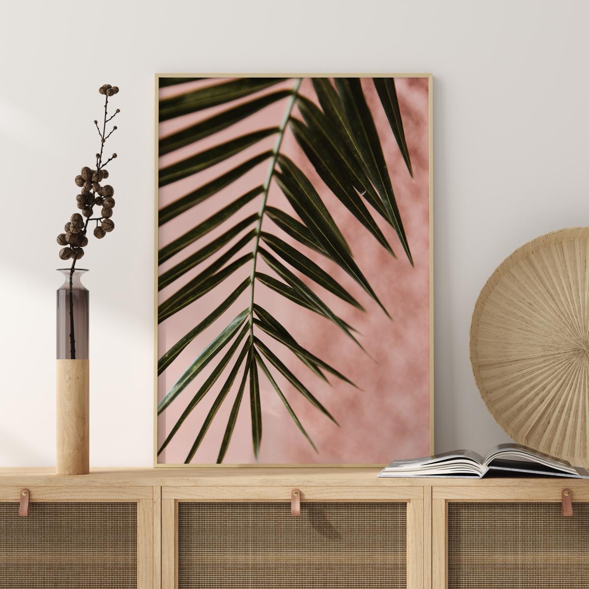 Pink pastell palm Poster