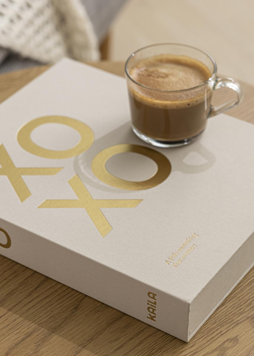 KAILA XOXO Creme - Coffee Table Photo Album (60 Svarta Sidor / 30 Blad)