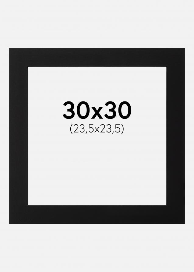 Passepartout Svart (Svart kärna) 30x30 cm (23,5x23,5)