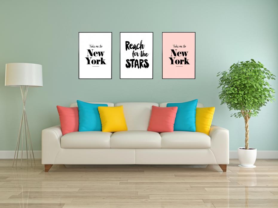 Take me to New York - Pink Poster