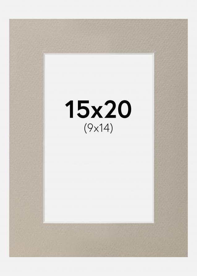 Passepartout Pärlgrå 15x20 cm (9x14)
