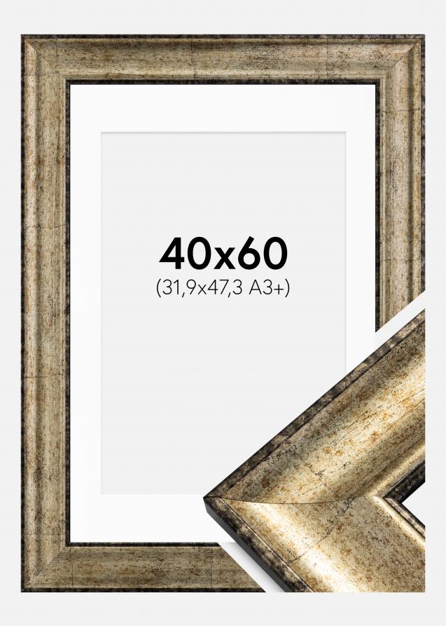 Ram Saltsjöbaden Antikguld 40x60 cm - Passepartout Vit 32,9x48,3 cm (A3+)