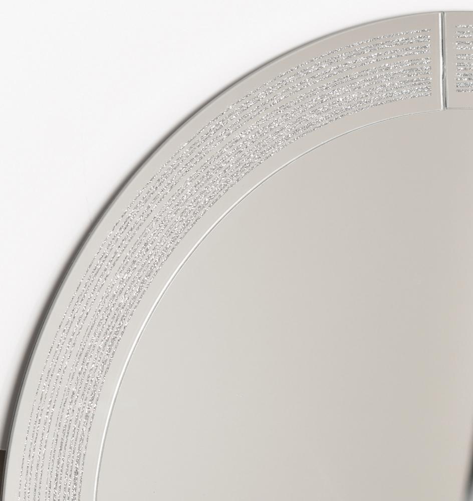 Spegel Glitter Ascot Round Silver 50 cm 