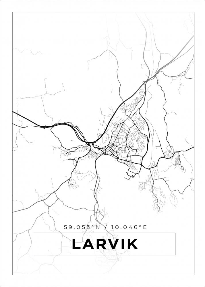 Karta - Lavrik - Vit Poster