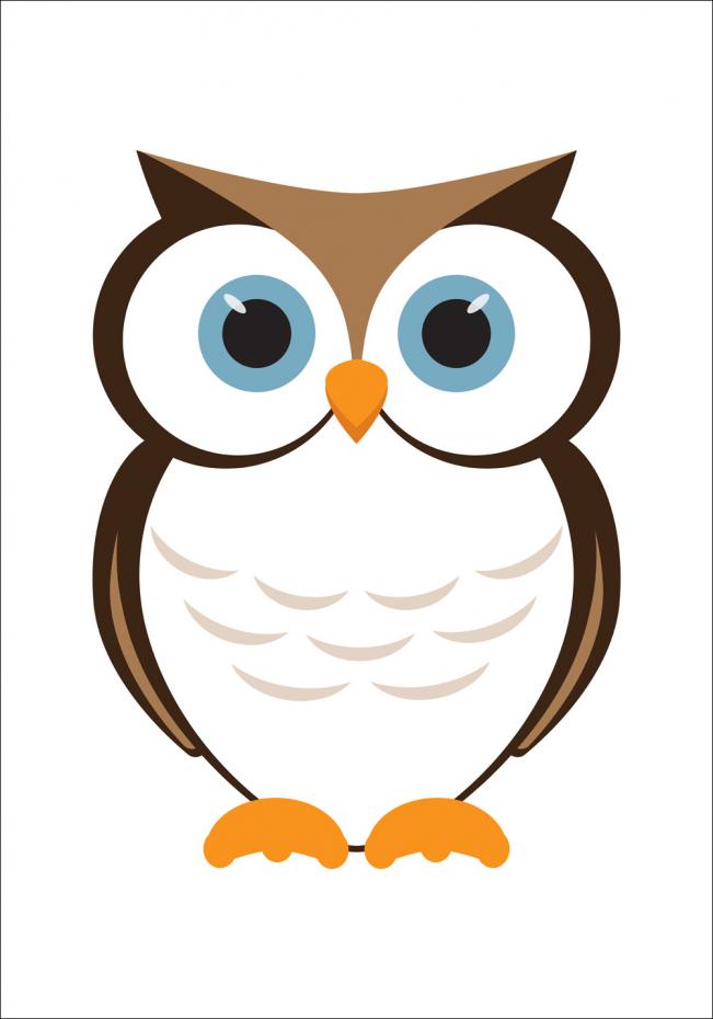 Owl - Brun-Svart Poster