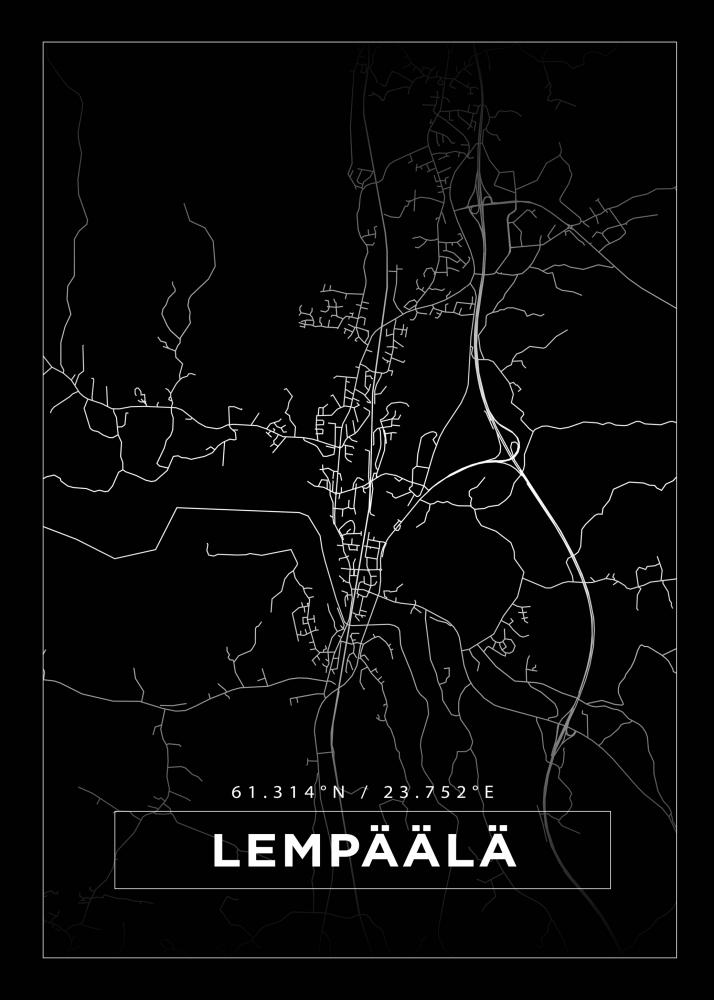 Karta - Lempl - Svart Poster