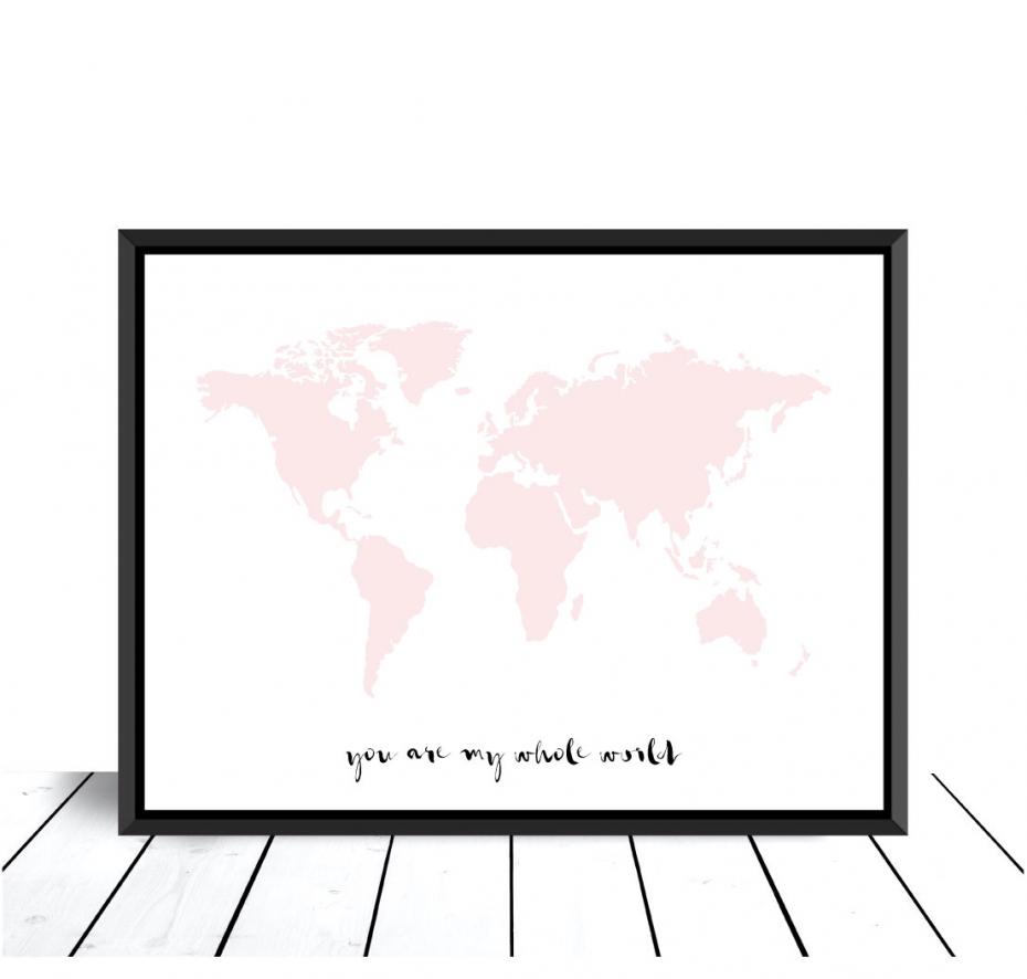 You are my whole world - Rosenrosa Poster