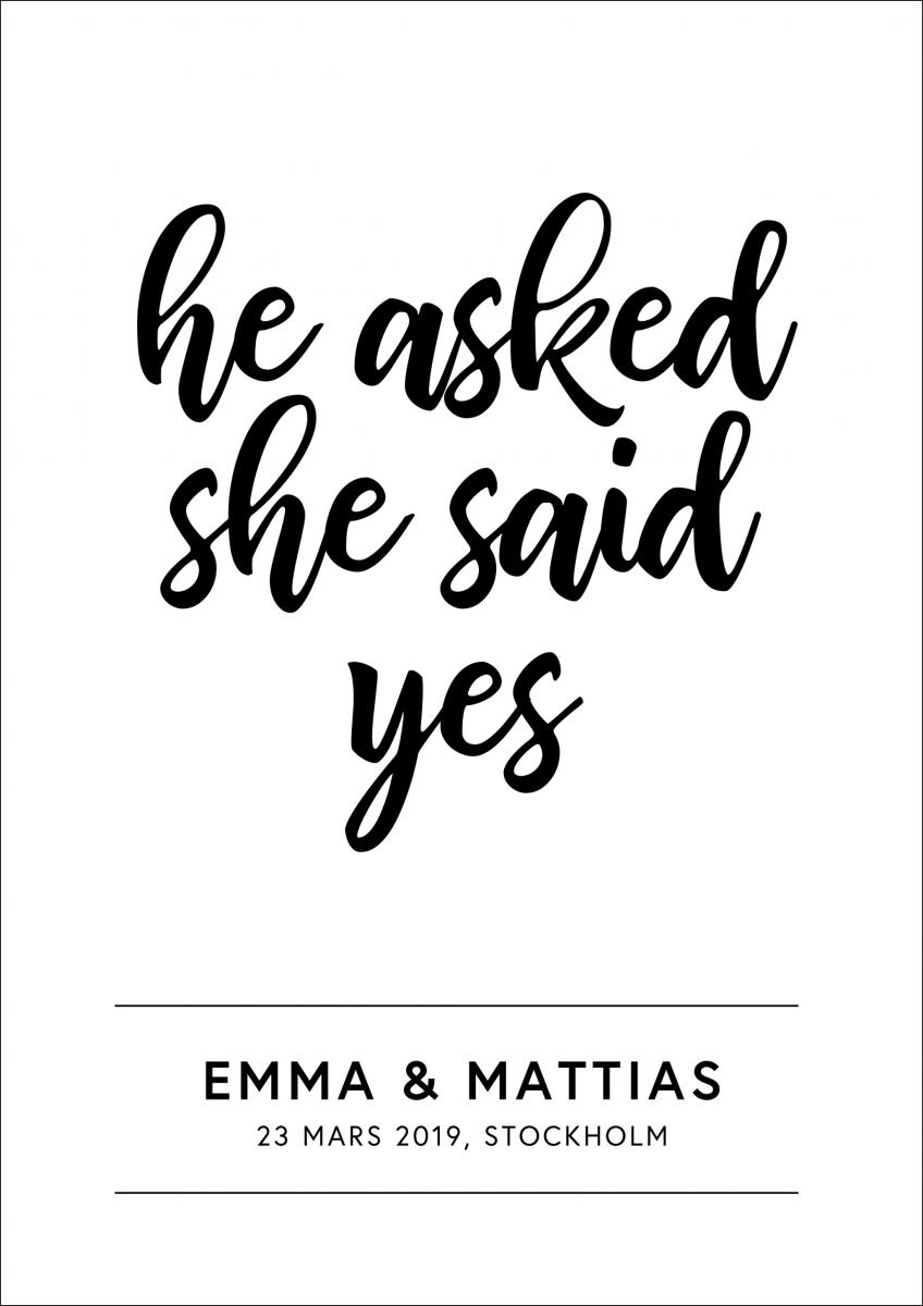 She said yes