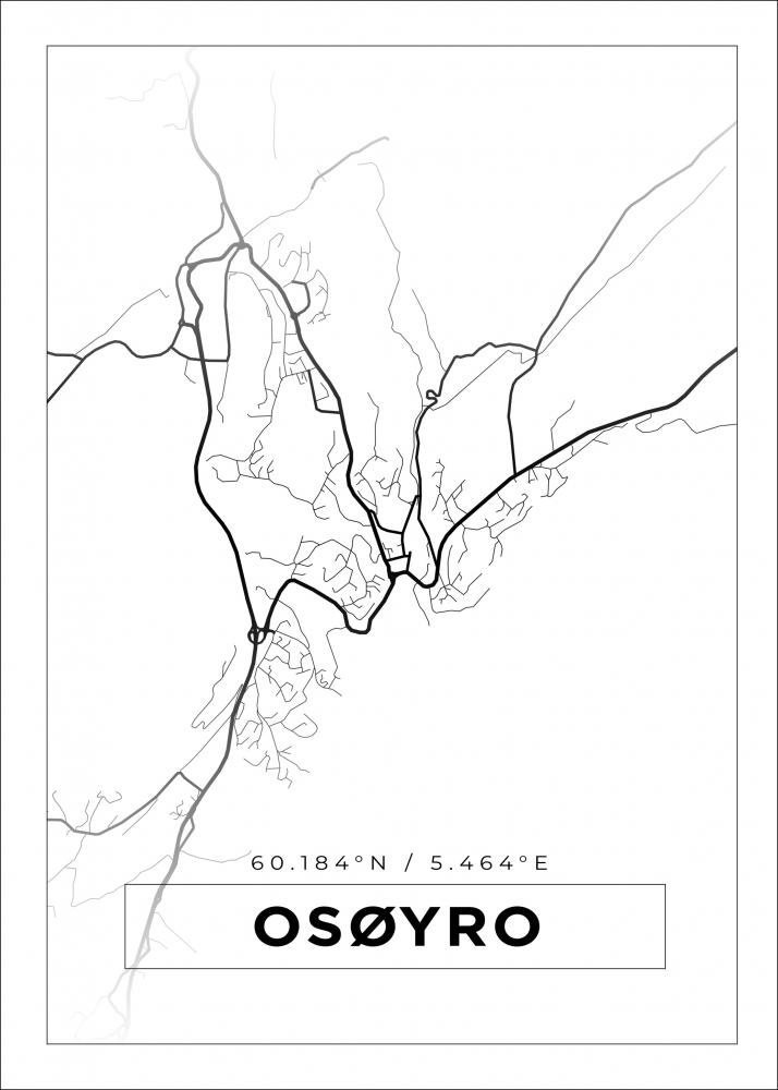 Karta - Osyro - Vit Poster