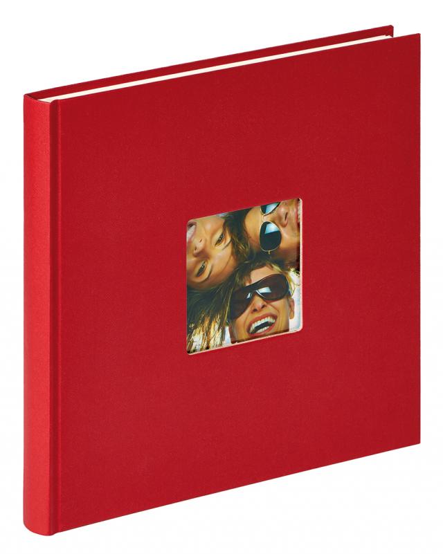 Fun Album Röd - 26x25 cm (40 Vita sidor / 20 blad)