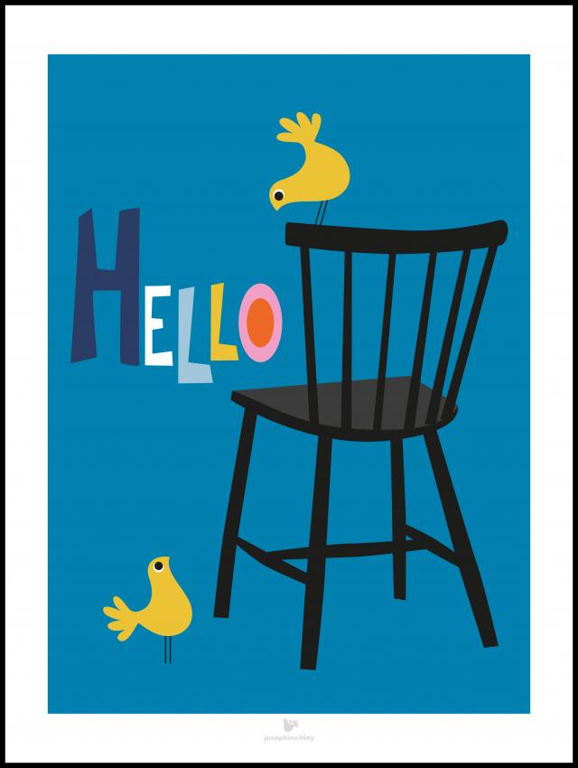 Chair - Blue Poster