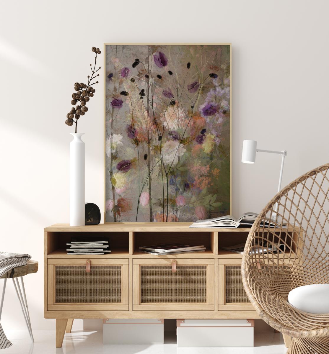 Painterly Flowers Poster