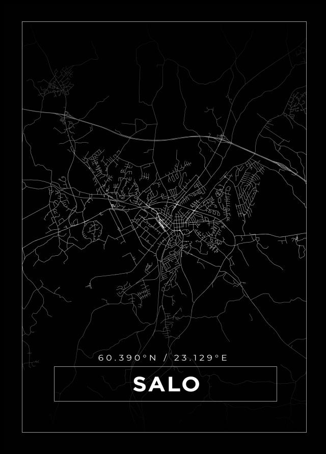 Karta - Salo - Svart Poster