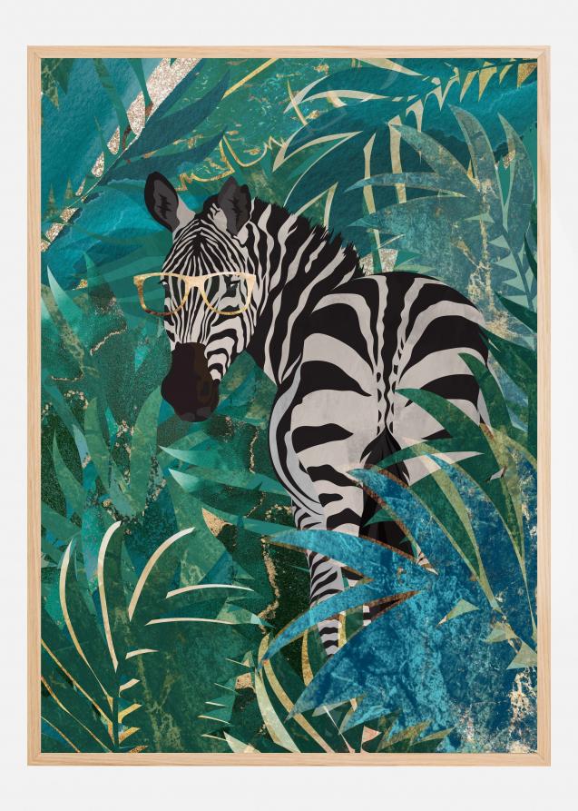 Zebra in the jungle II Poster