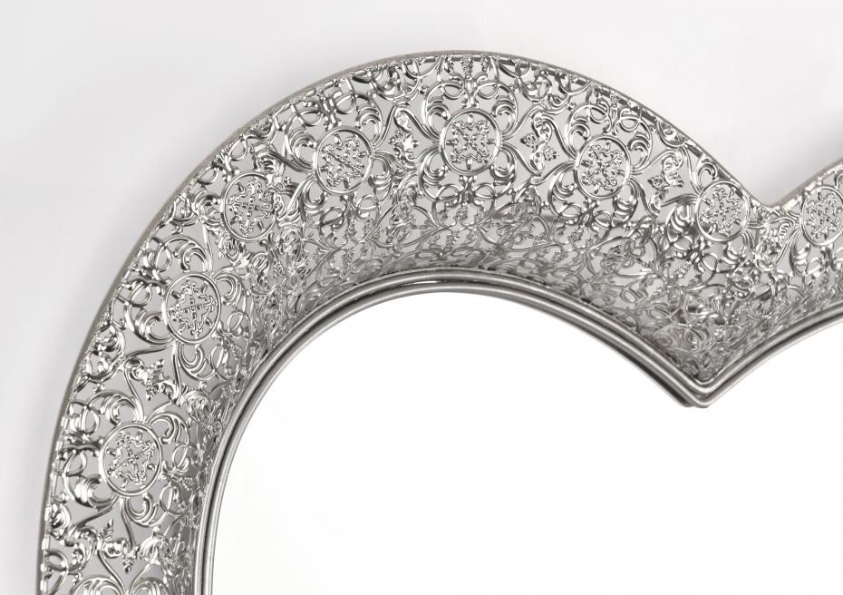 Spegel Heart Marrakesh Silver 54x55 cm