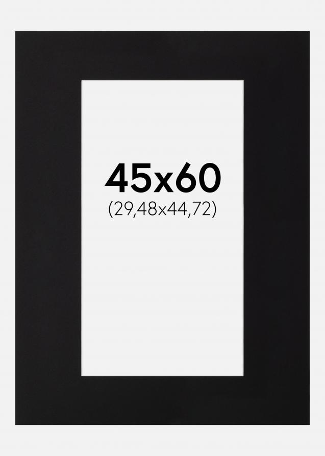 Passepartout Svart (Vit kärna) 45x60 cm (29,48x44,72)