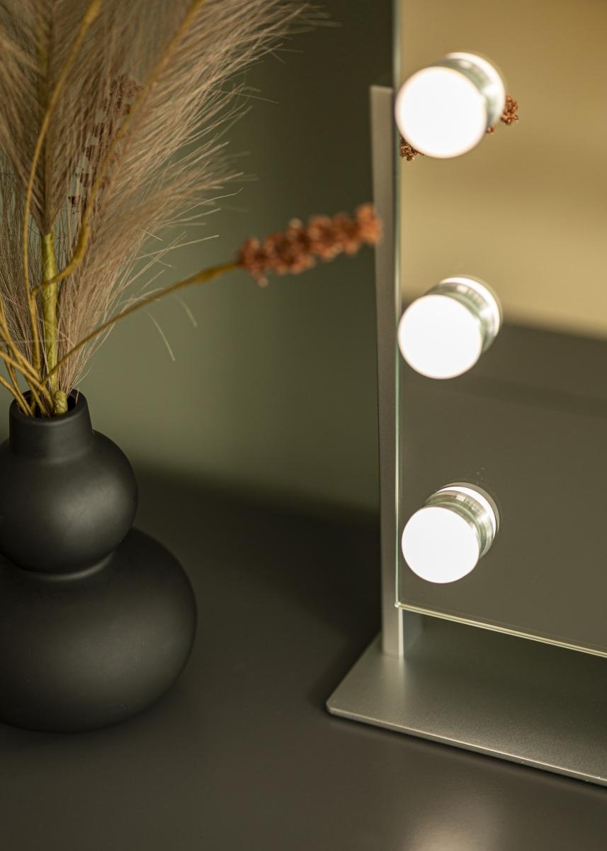 KAILA Sminkspegel Soft Corner LED Silver 60x52 cm