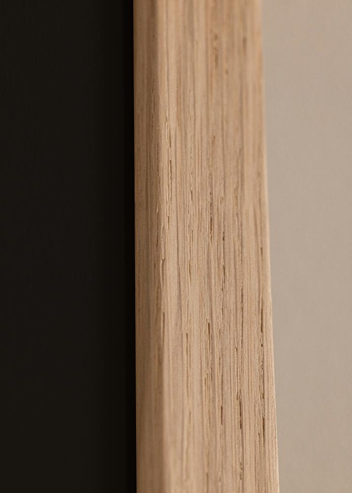 Ram Oak Wood 70x90 cm - Passepartout Svart 24x30 inches