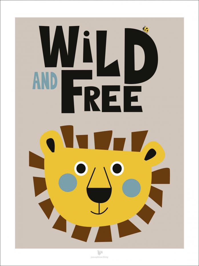 Wild and Free - Beige Poster