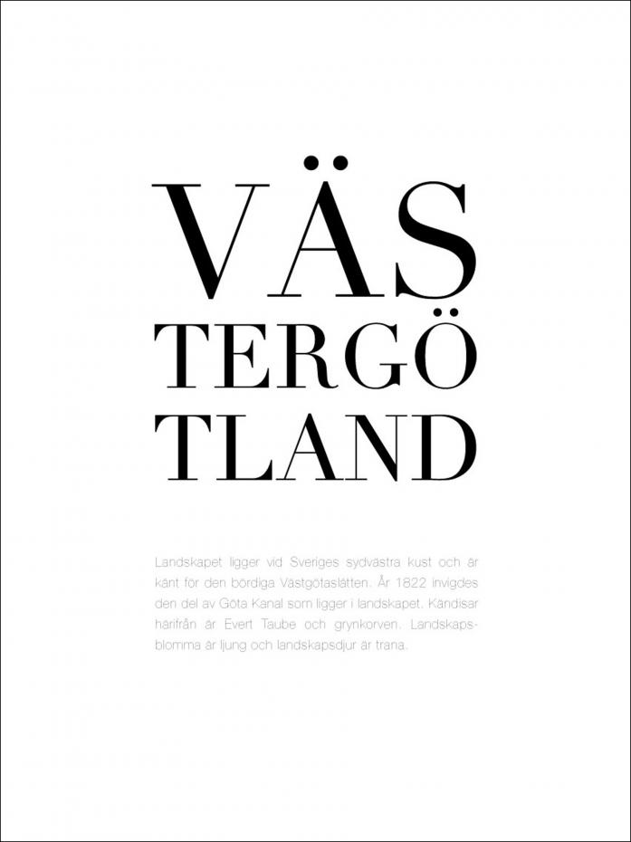 Landskap - Vstergtland Poster