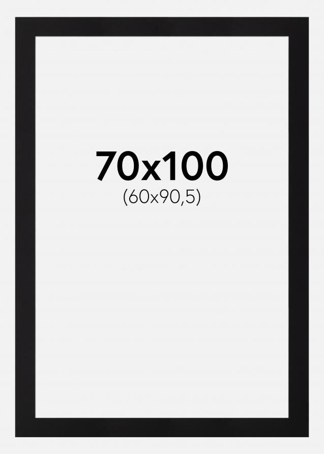 Passepartout Svart (Vit kärna) 70x100 cm (60x90,5)