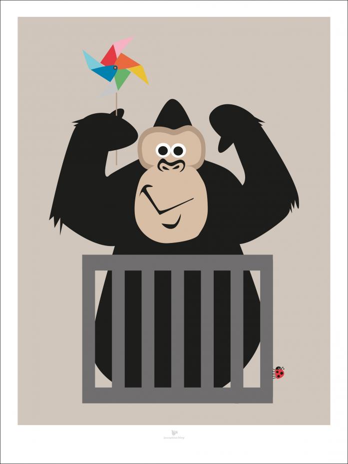 Gorilla - Beige Poster