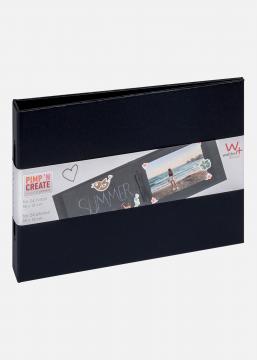 Pac Mini Album Svart - 15,5x11 cm (12 Svarta sidor / 6 blad)